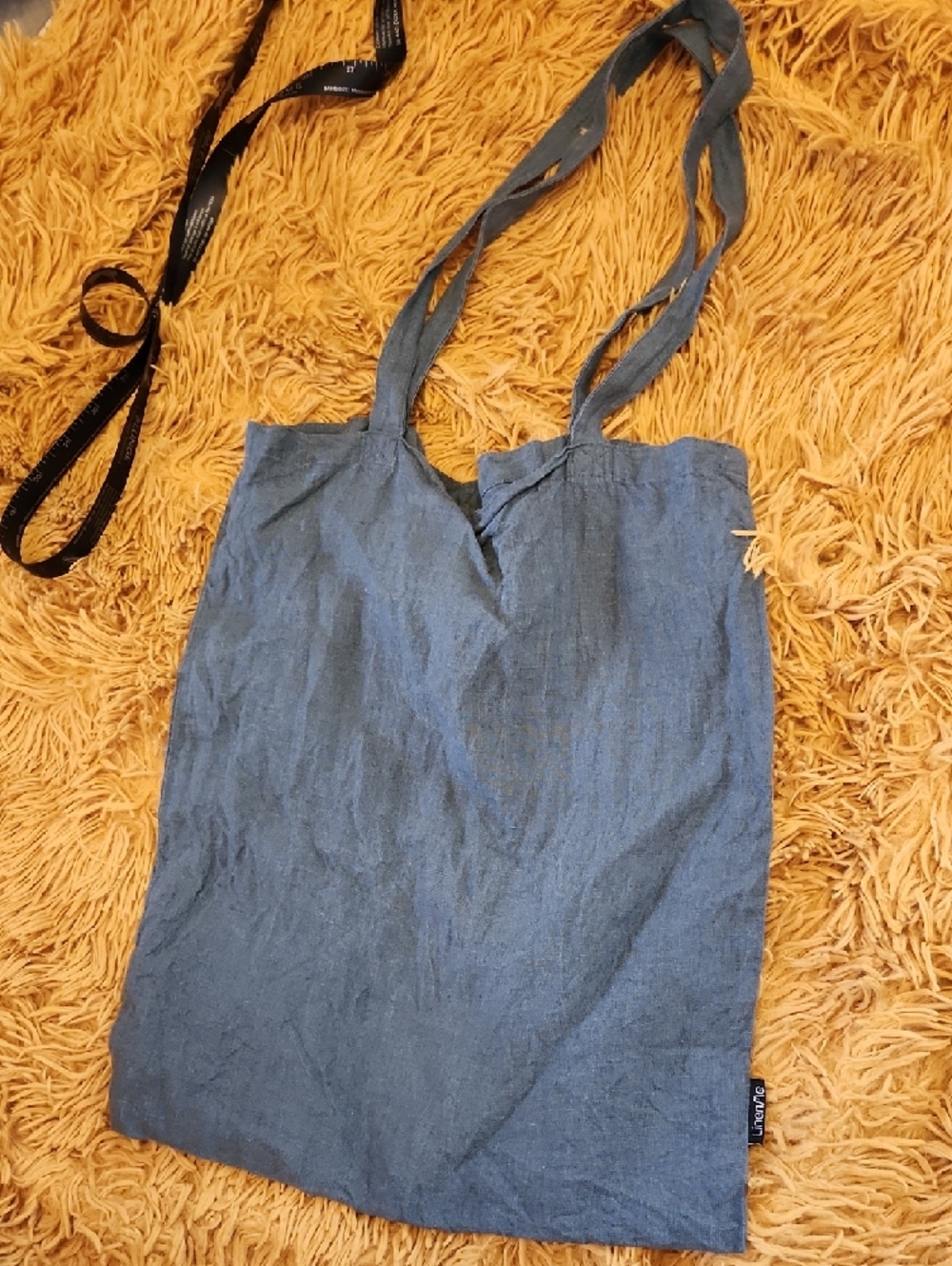 Simple Linen Blue Tote Bag FINAL PRICE - Picture 7 of 7